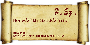 Horváth Szidónia névjegykártya