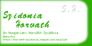 szidonia horvath business card