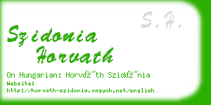 szidonia horvath business card